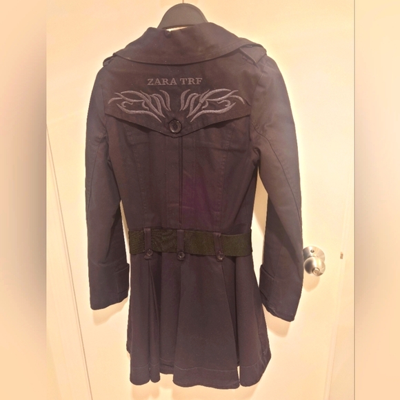 Zara Black Trench Coat - Picture 3 of 4